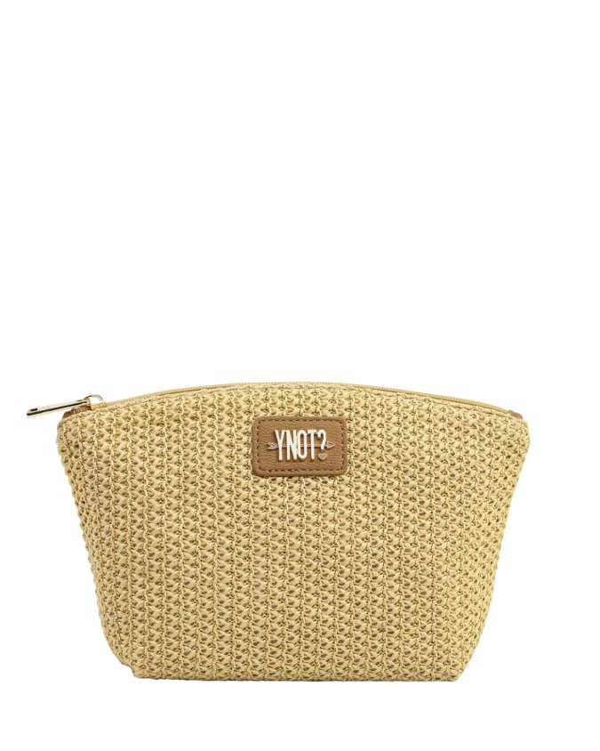  Ynot - Beauty Case Donna Large Effetto Paglia Malè