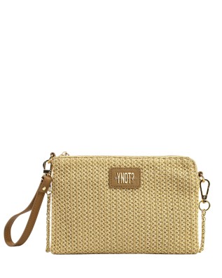  Ynot - Clutch Small Donna con Polsiera e Tracolla Effetto