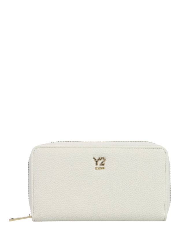  Ynot - Portafoglio Donna Zip Around con Logo Frontale in