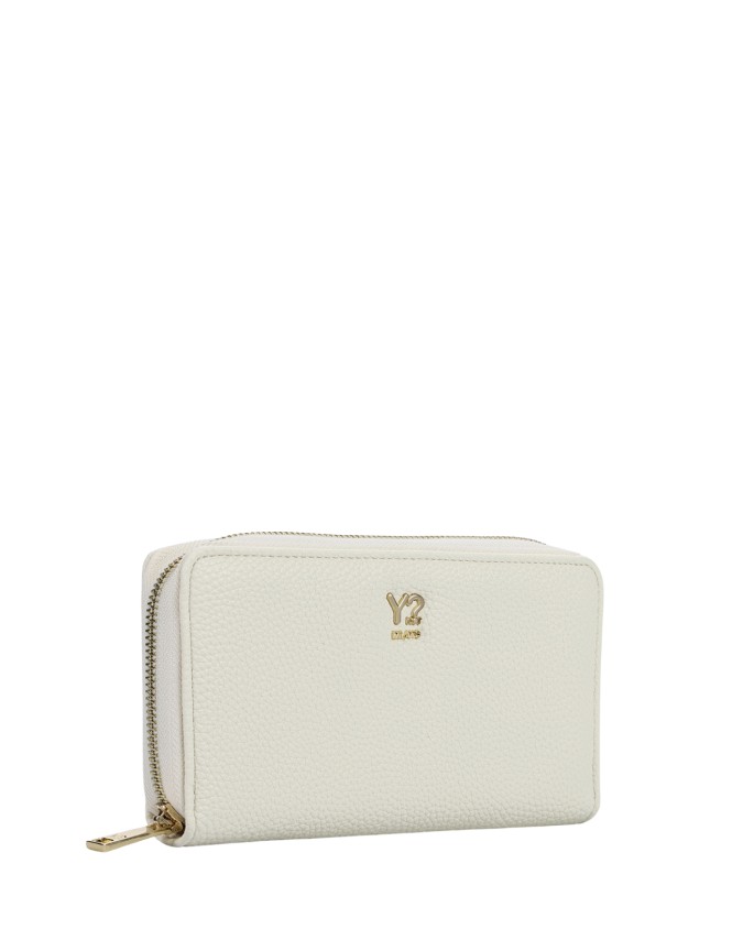  Ynot - Portafoglio Donna Zip Around con Logo Frontale in