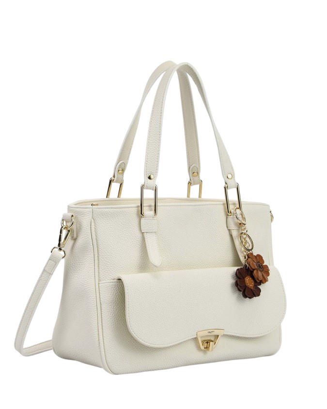  Ynot - Borsa Shopping con Tracolla e Tasca Frontale in
