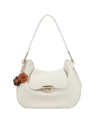 Ynot - Harmony Faux Leather Hobo Bag with Flap