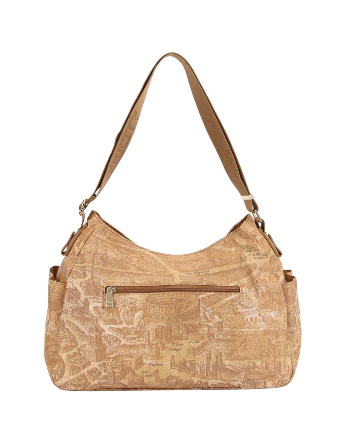  Ynot - Borsa a Spalla con Tasche Laterali in Nylon Stampa