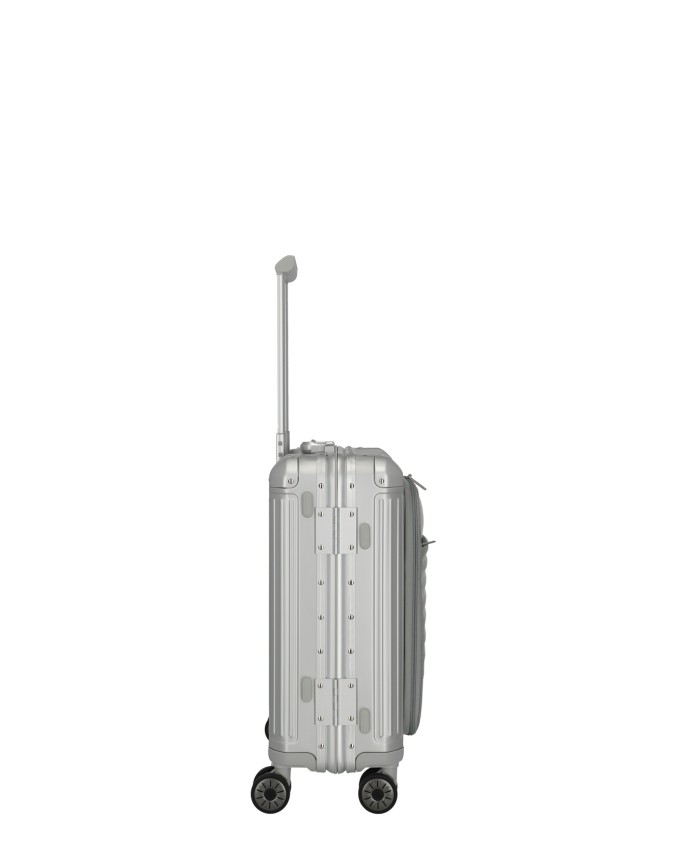Travelite – Trolley cabina S+ in alluminio con tasca frontale 4 ruote Next