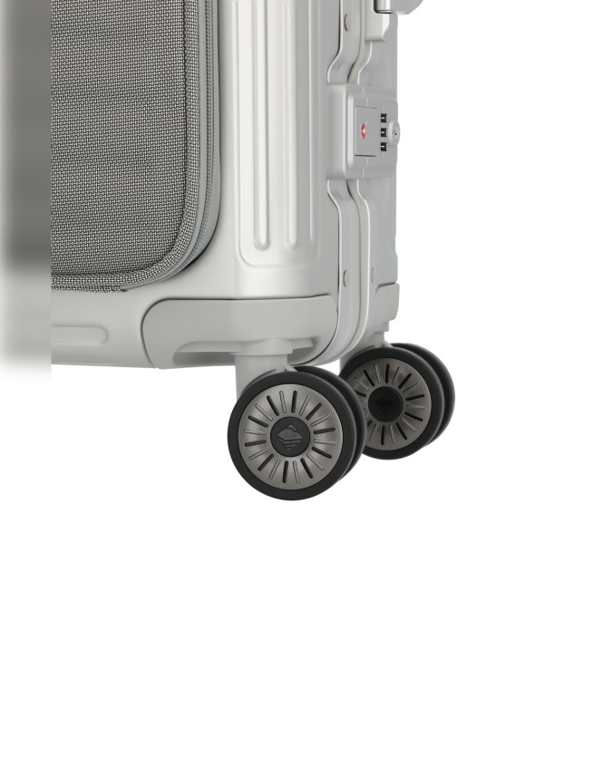 Travelite – Trolley cabina S+ in alluminio con tasca frontale 4 ruote Next