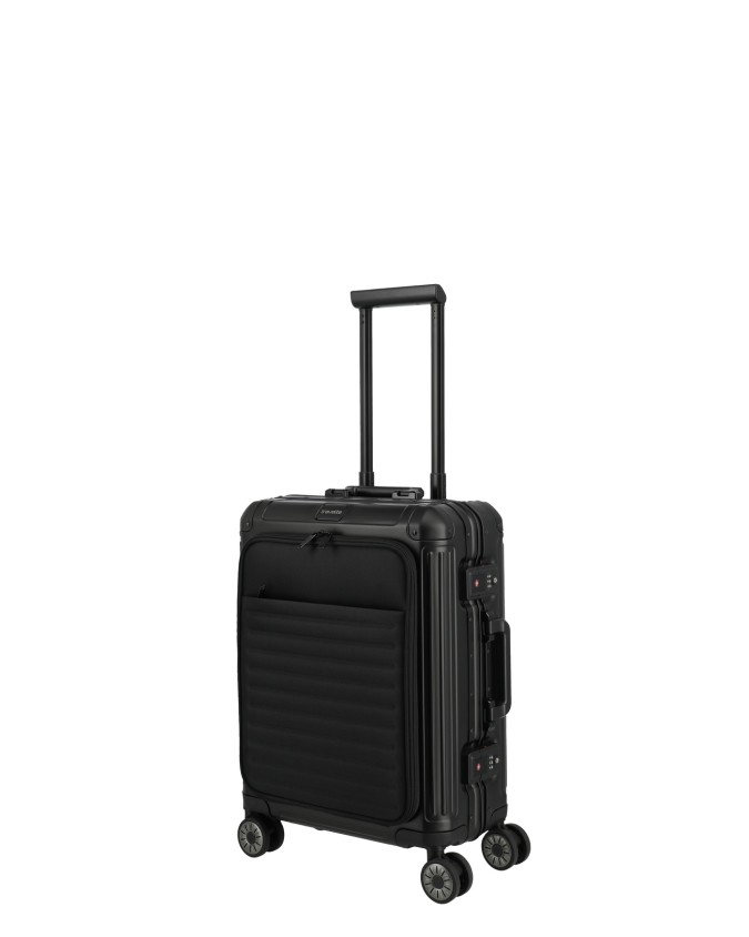 Travelite – Trolley cabina S+ in alluminio con tasca frontale 4 ruote Next