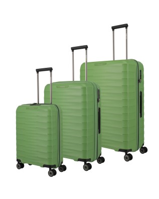 Travelite - Set di valigie in polipropilene S/M/L 4 Ruote Mooby