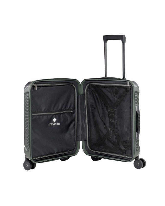  Travelite - Trolley Tg. S+ con tasca frontale in policarbonato