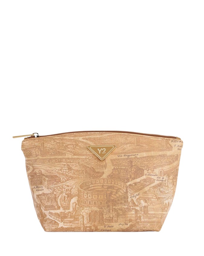  Ynot - Beauty Case Donna Large in Nylon Stampa Città Gum