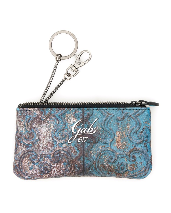  Gabs - Portachiavi a Bustina in Pelle Stampata Bull Black Gkey