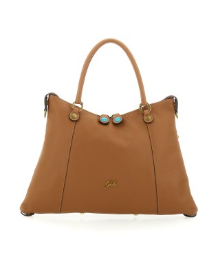  Gabs - Borsa Shopping Tg. M in Pelle Bull Bicolor Gold Thamara