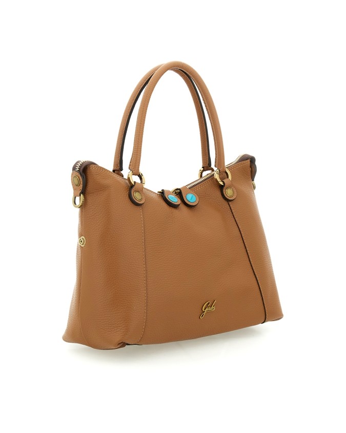  Gabs - Borsa Shopping Tg. M in Pelle Bull Bicolor Gold Thamara