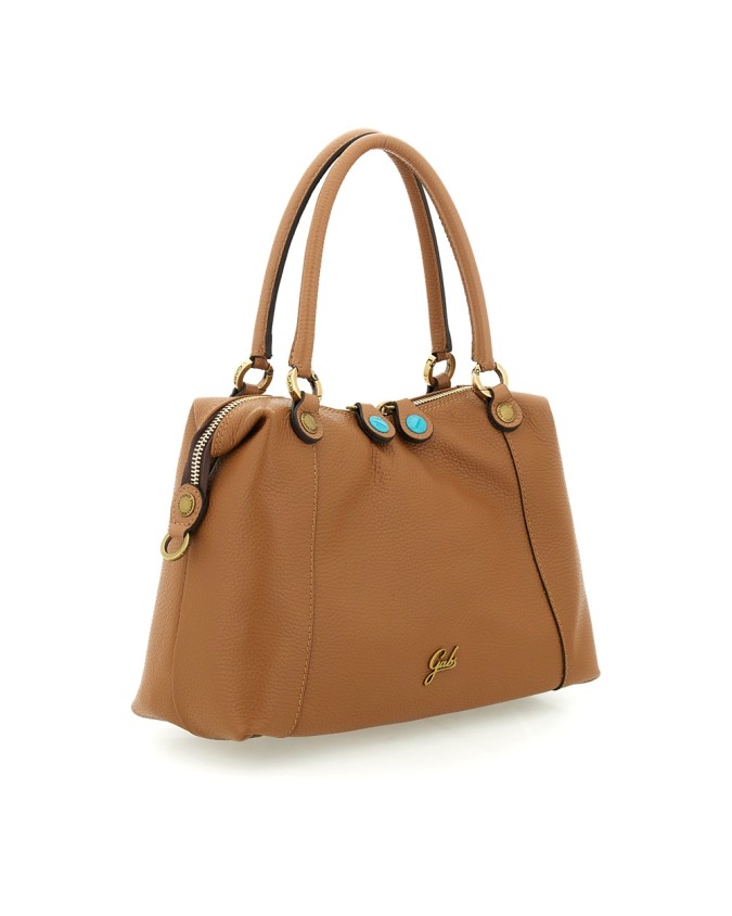  Gabs - Borsa Shopping Tg. M in Pelle Bull Bicolor Gold Thamara