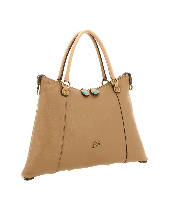  Gabs - Borsa Shopping Tg. M in Pelle Bull Bicolor Gold Thamara