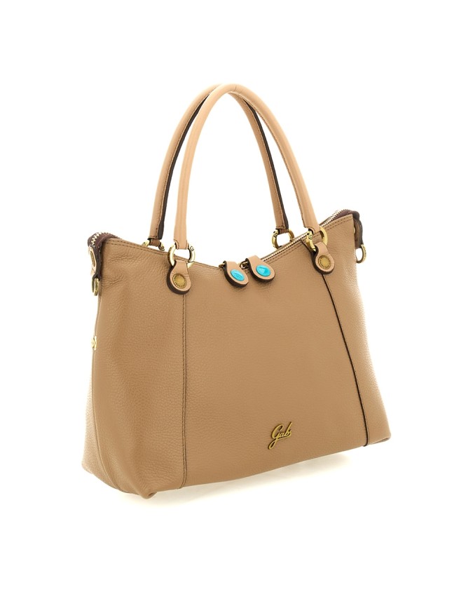  Gabs - Borsa Shopping Tg. M in Pelle Bull Bicolor Gold Thamara