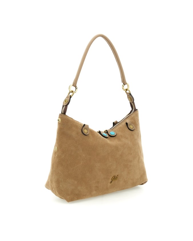  Gabs - Borsa Shopping Tg. M Crosta Bull Black Gold Thamara