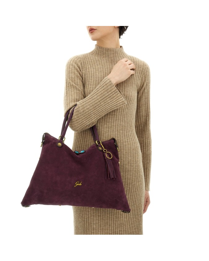  Gabs - Borsa Shopping Tg. M Crosta Bull Black Gold Thamara