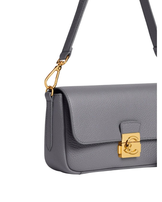  Coccinelle - Borsa a spalla con patta e tracolla in pelle