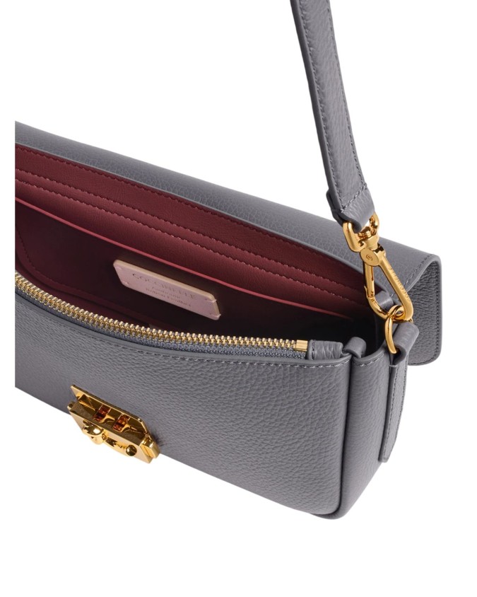  Coccinelle - Borsa a spalla con patta e tracolla in pelle