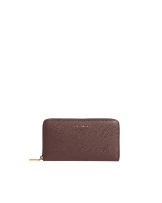 Coccinelle - Metallic Soft zip-around leather wallet with coin 2