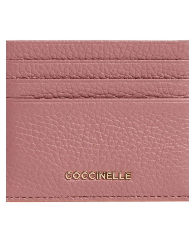  Coccinelle - Porta carte di credito in pelle Metallic Soft