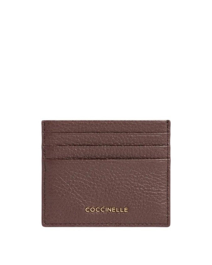  Coccinelle - Porta carte di credito in pelle Metallic Soft
