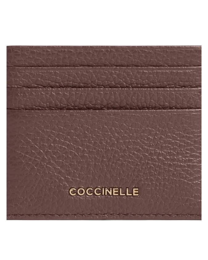  Coccinelle - Porta carte di credito in pelle Metallic Soft