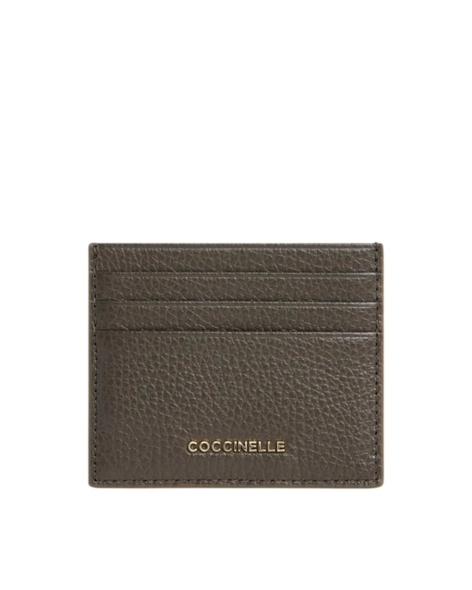  Coccinelle - Porta carte di credito in pelle Metallic Soft