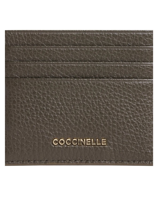  Coccinelle - Porta carte di credito in pelle Metallic Soft