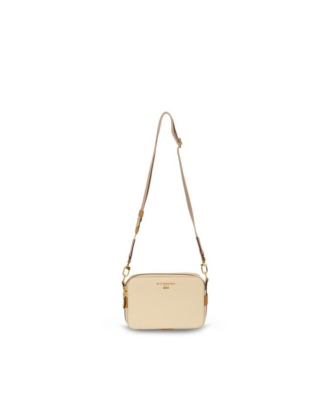  Nannini - Borsa a Tracolla con Doppio Scomparto in Pelle Melody