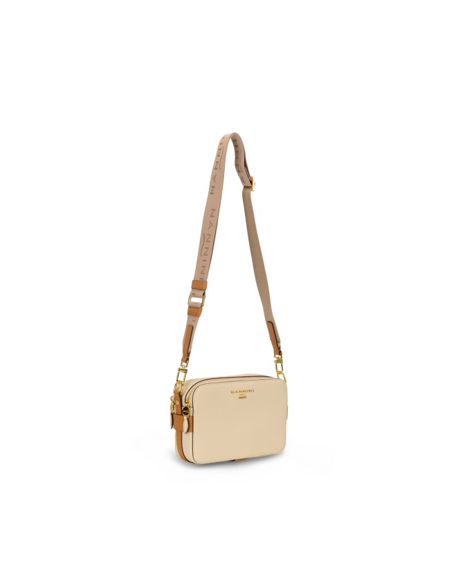  Nannini - Borsa a Tracolla con Doppio Scomparto in Pelle Melody