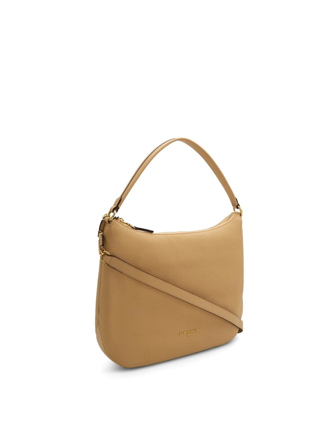  Nannini - Borsa Hobo con Tracolla e Tasca Posteriore in Pelle