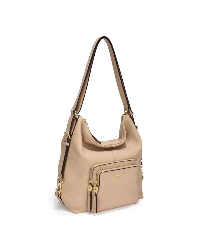  Nannini - Borsa a Spalla Trasformabile in Zaino in Pelle