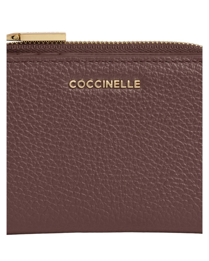  Coccinelle – Portafoglio mini in pelle Metallic Soft