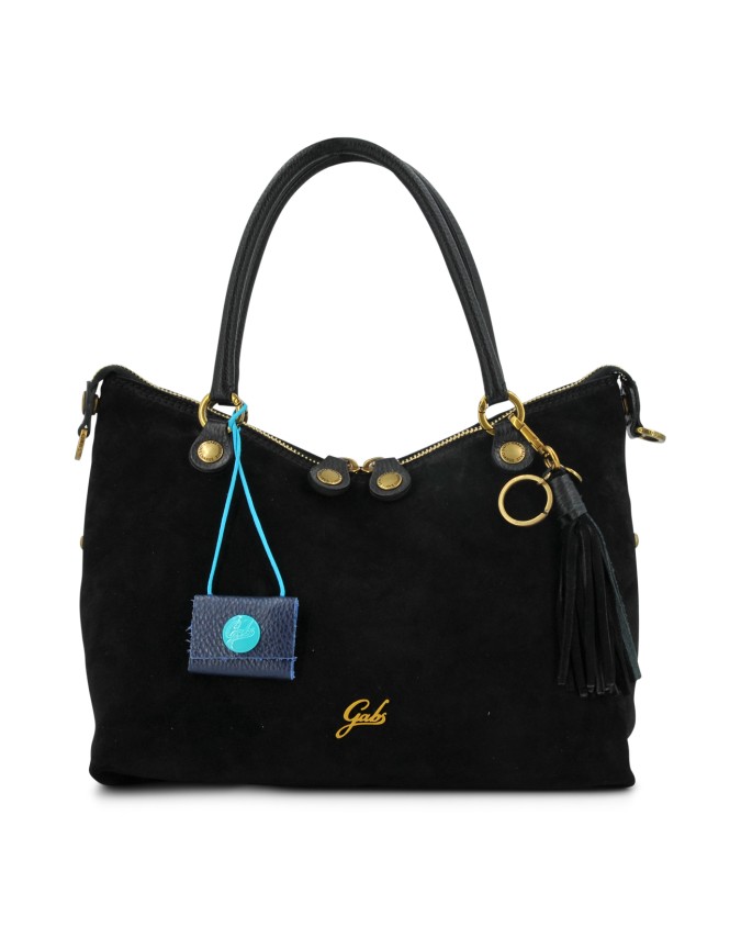  Gabs - Borsa Shopping Tg. M Crosta Bull Black Gold Thamara