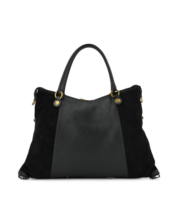  Gabs - Borsa Shopping Tg. M Crosta Bull Black Gold Thamara