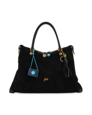 Gabs - Borsa Shopping Tg. M Crosta Bull Black Gold Thamara