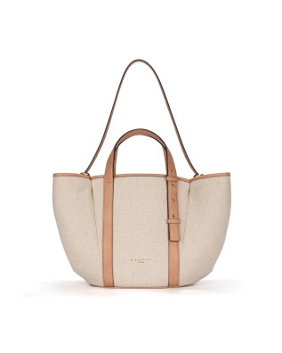  Nannini - Borsa Shopper con Due Manici e Tracolla in Pelle e