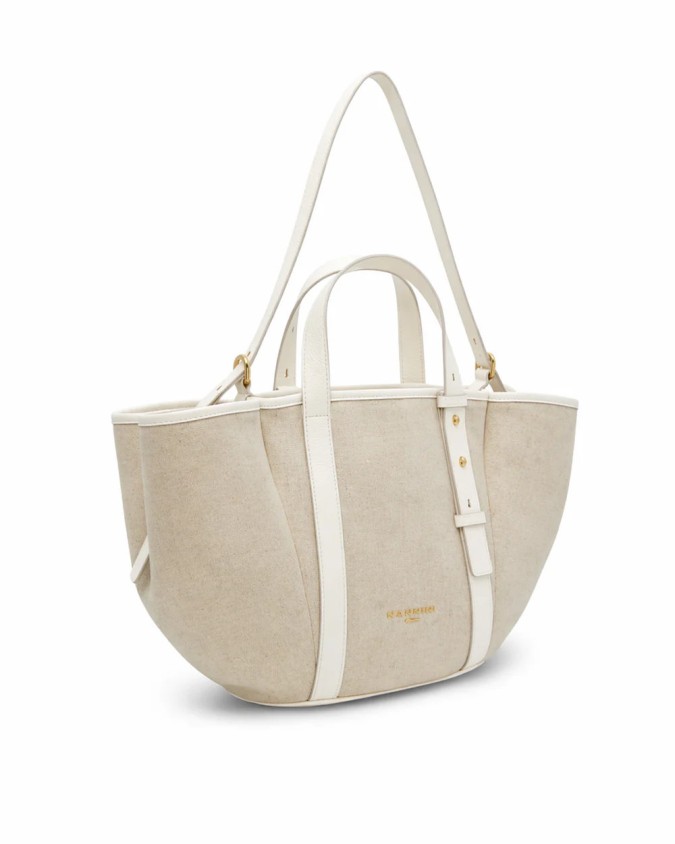  Nannini - Borsa Shopper con Due Manici e Tracolla in Pelle e