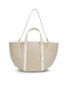  Nannini - Borsa Shopper con Due Manici e Tracolla in Pelle e