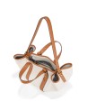  Nannini - Borsa Shopper con Due Manici e Tracolla in Pelle
