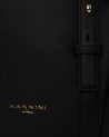  Nannini - Borsa Shopper con Due Manici e Tracolla in Pelle