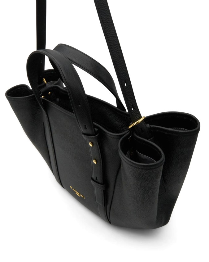  Nannini - Borsa Shopper con Due Manici e Tracolla in Pelle