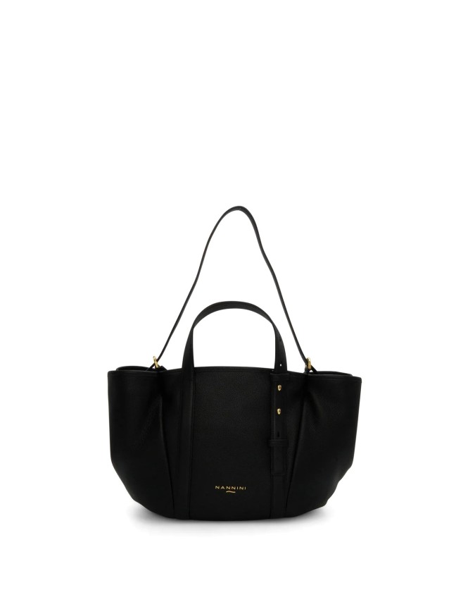  Nannini - Borsa Shopper con Due Manici e Tracolla in Pelle