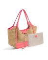  Nannini - Borsa Shopping con Pochette Estraibile in Rafia e