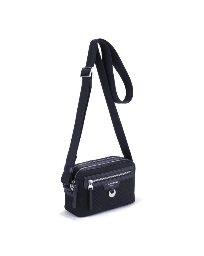  Nannini - Borsa a Tracolla con Doppio Comparto e Tasca