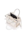  Nannini – Borsa a Mano Media con Tracolla in Canvas e Pelle