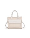  Nannini – Borsa a Mano Media con Tracolla in Canvas e Pelle