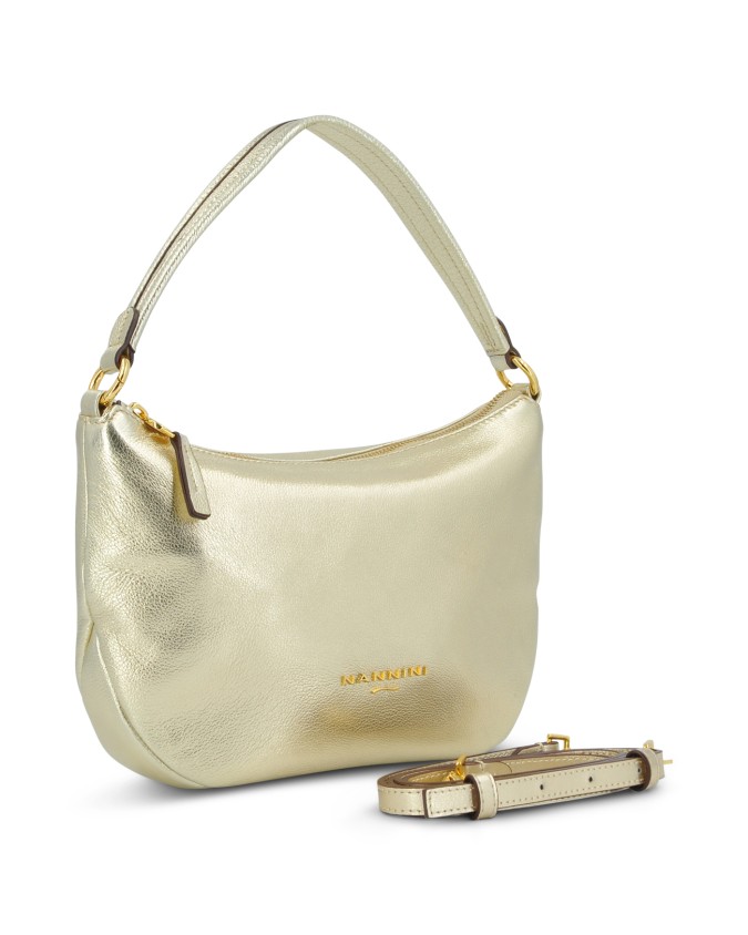 Nannini - Borsa a Spalla con Tracolla in Pelle Yvonne
