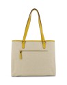  Nannini - Borsa Shopping con Tasca Frontale in Tessuto Canvas